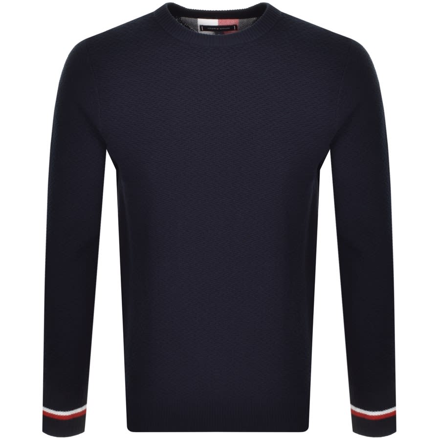 Alternative Image for ProductTommy Hilfiger Pattern Structure Knit Jumper Navy1